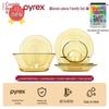 PYREX Amber 7-Piece Heat-Resistant Glass Dinnerware Set
