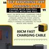 Charger, Expandable 80w Max Fast Charger Module With Type-C Cable And 2 USB Ports, Retractable Phone Charger Wall Plug