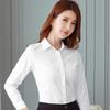 Camicetta Bianca da Donna a Maniche Lunghe con Scollo Quadrato - Abbigliamento da Lavoro Professionale Stile Coreano