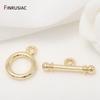Supplies For Jewelry 14K Gold Plated Toggle OT Clasps For DIY Bracelets Necklaces Findings End Clasps Connectors Hooks Wholesale