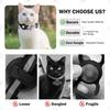 Airtag Cat Collar with Bells and Bowtie -Safety Elastic Band Kitten Collar for Apple Air Tag Holder- Cute GPS Cat Tracker Collars for Girl Boy Cats