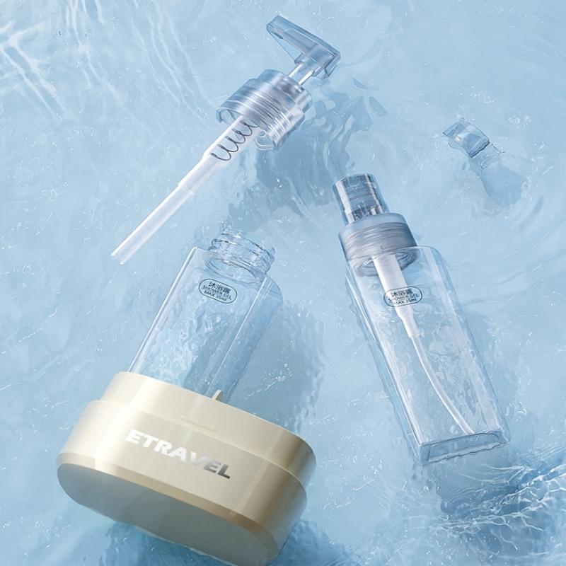 4-In-1 Travel Split Bottle Set Empty Reusable Cosmetics Bottles Leak Proof Containers For Toiletries Water Cream Spray Bottle