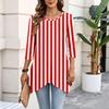 Women's Fashion Casual 3/4 Sleeve Pullover Top for Everyday Wear