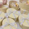 Scatola Regalo Ovale in Carta Kraft per Capodanno e Festa degli Insegnanti, Souvenir e Confezionamento per Dolci, Scatola Vuota