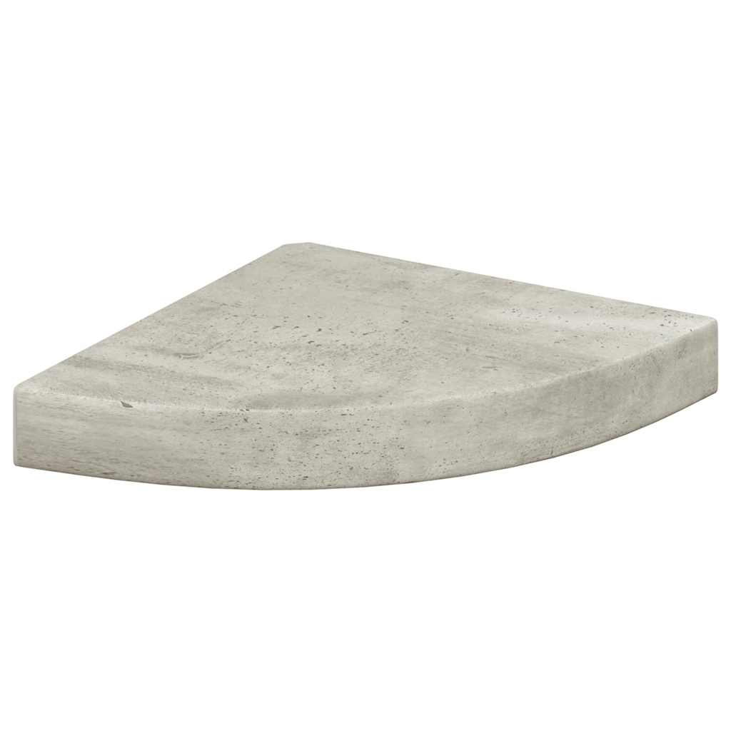 Vidaxl Narożne Półki Ścienne, 2 Szt., Szarość Betonu, 25X25X3,8 Cm Mdf