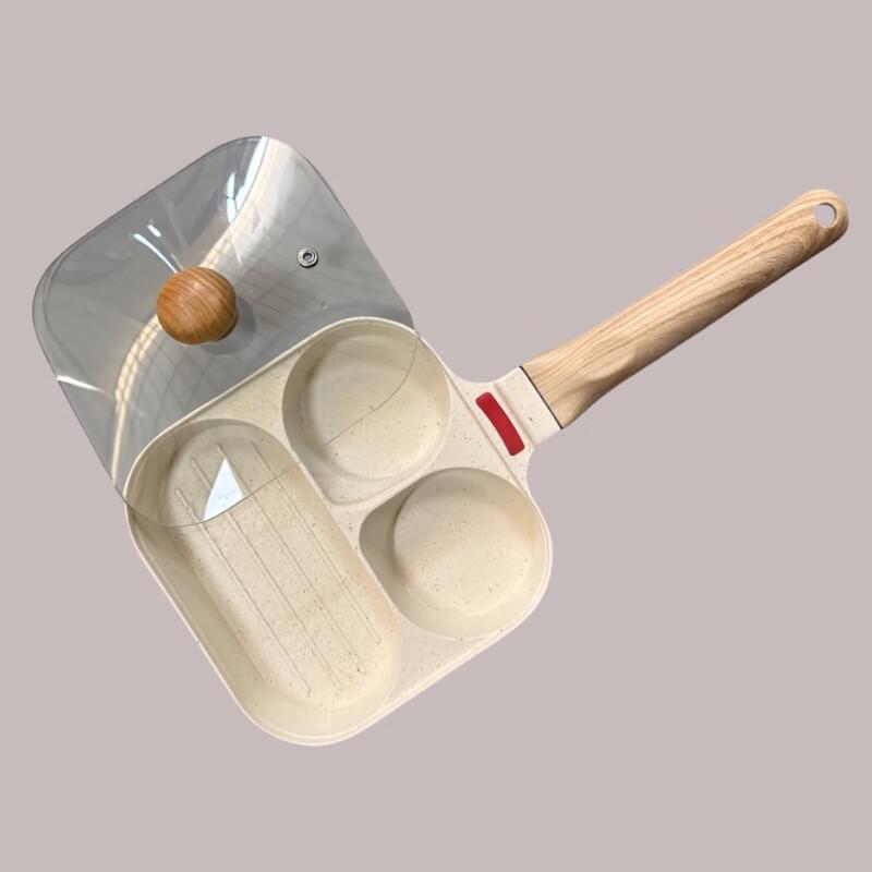 Lilang Maifan Stone Mini 3-in-1 Non-Stick Frying Pan with Glass Lid