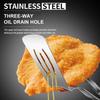 304 Stainless Steel Spatula Tong Multi-Functional Extended Handle Flip Spatula Heat-Resistant 2 in 1 Kitchen Grilling Tongs