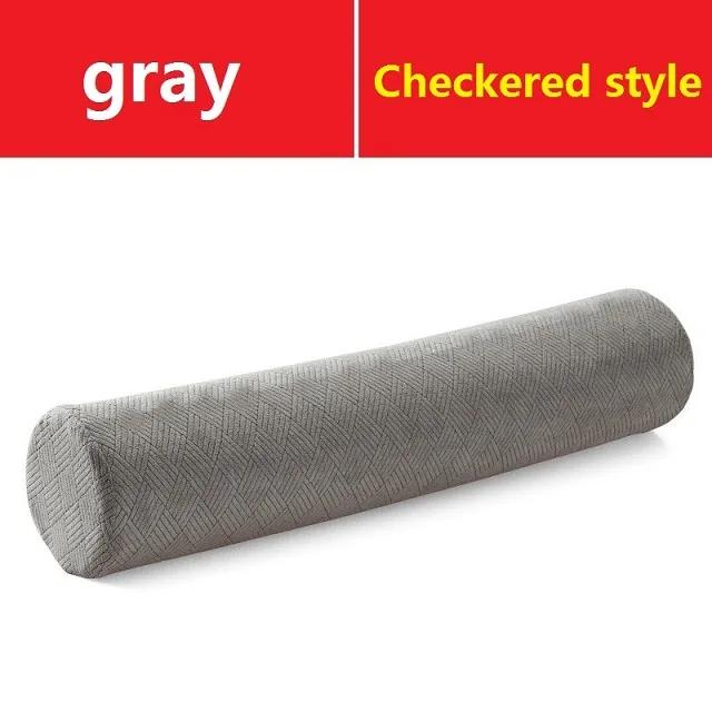 Memory Foam Roll Pillow for Knee/Leg/Neck, Full Moon Bolster/Round Cylinder Pillow for Sleeping, Neck Pain Relief, Side Back Sto