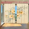 2D FLAT PRINTING 2pcs Curtains (Without Rod) Floral Pattern with Orange Blooms Valentine Is Day Festival Popular Curtains&Drapes