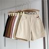 High-Waisted Women's Loose Denim Shorts: Summer 2026 Versatile Plus Size, Wide-Leg, Slimming, Elastic Casual Pants