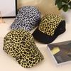 Cross-border Vintage British Leopard-print Patchwork Baseball Cap Side Vent Cap, Spice Personality Fashion Visor