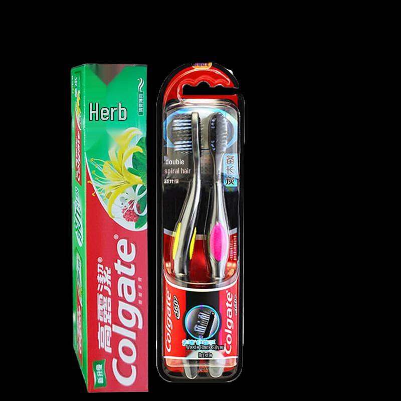 Colgate Herbal Toothpaste & 360 Charcoal Toothbrush Set