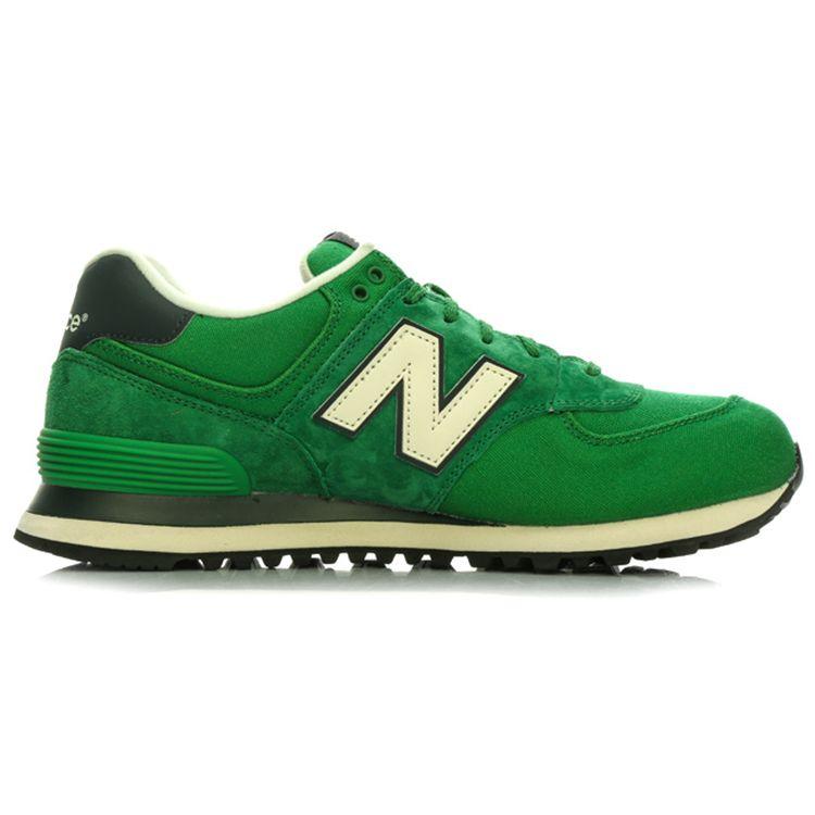 New Balance Zapatillas de Running Retro Cómodas Versátiles de Caña Baja Serie 574 Unisex sneaker Verde ML574PCG