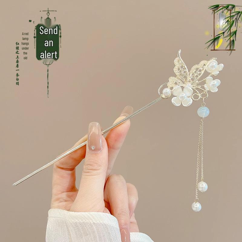 Traditional Sandalwood Hairpin for Chinese Cheongsam & Hanfu Updo