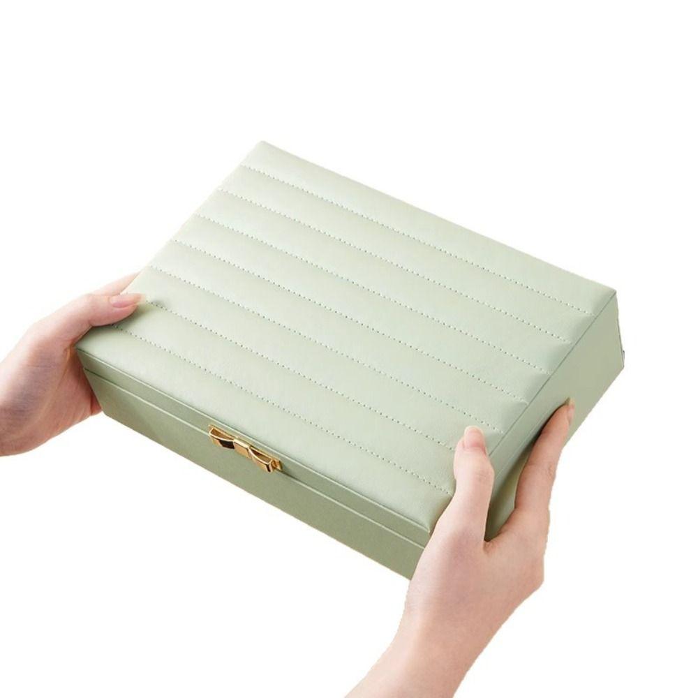 Rings Necklace Jewelry Storage Boxes Velvet Inner Bracelet Carrying Case Travel Use