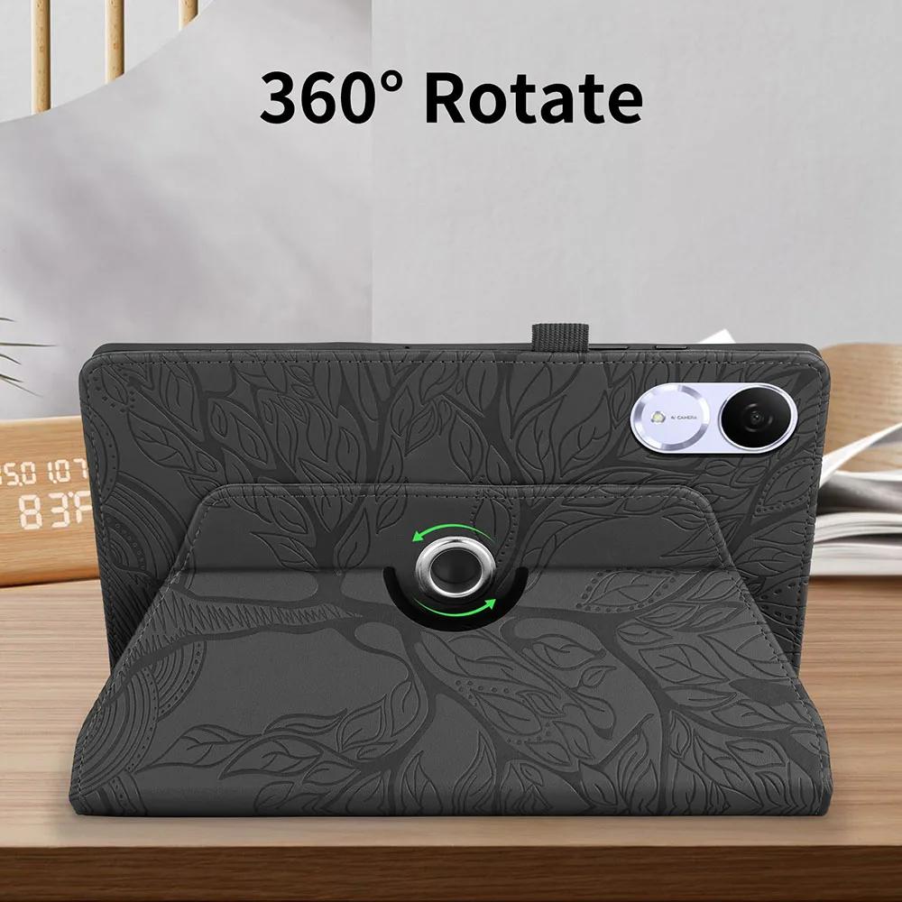 360° Rotation Tablet Case For Huawei Honor Pad V9 3D Tree Embossed Business Wallet PU Leather Cover
