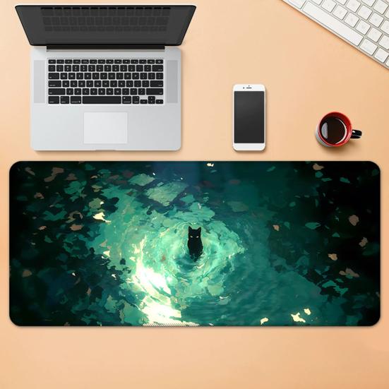 Mouse Pad Desenho Animado Retangular Impermeável para Casa Escritório Jogos Computador Laptop Mousepad Tapete de Mesa com Base de Borracha Antiderrapante Acessórios para PC
