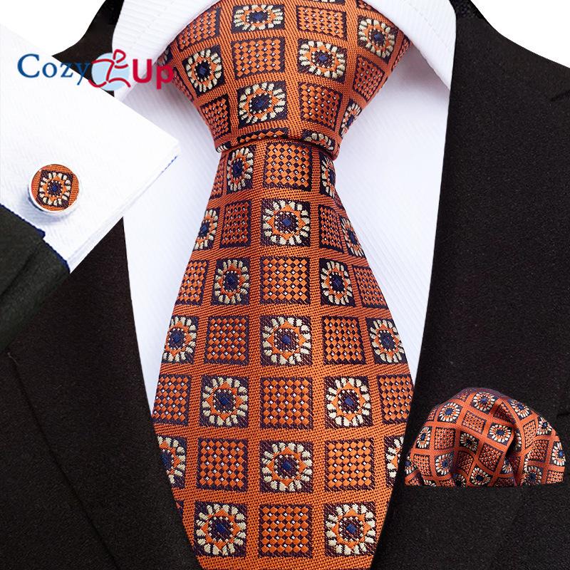Cozy Up Three-piece Set Paisley Fashion Business Men's Tie Includes Tie Cufflinks Handkerchief