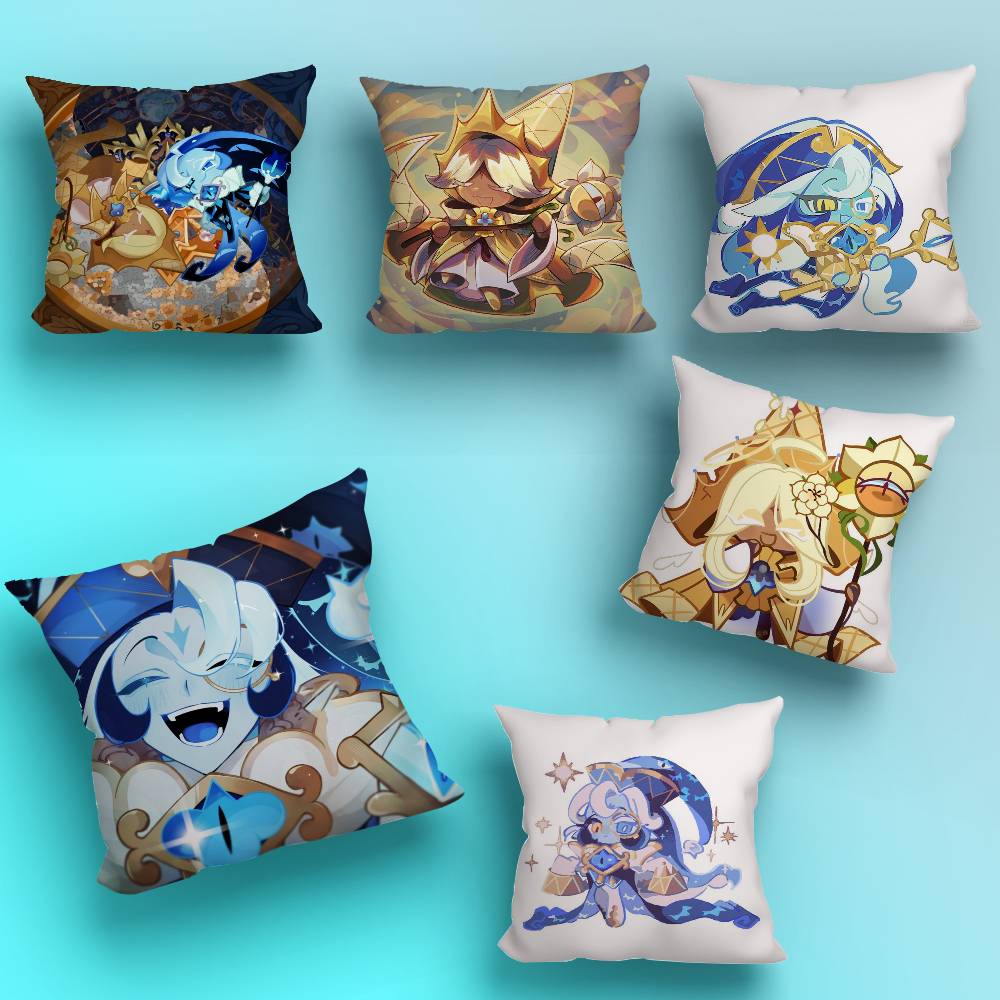 Cookie R-Runes KingdomS Game Pillow Case Sofa Living Room Bedroom Headboard Backrest Cushion Square Cushion Nap Time