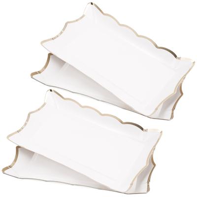 4 Stück Pappteller Einweg-Kuchenplatten Party-Platten Dessertschalen Lebensmittelecht Robuste Servierteller für Süßigkeiten Snacks