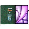 For iPad Air 11 (2025)/(2024) Case Imprinted Butterfly Flower PU Leather Flip Card Slots Tablet Cover