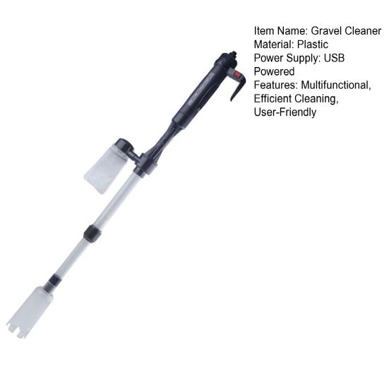 Electric Gravel Cleaner Aquarium Vacuum Cleaner Multifunction Fish Tank Vacuum Cleaning Tool for Water Changing Sand Washing Water Circulation