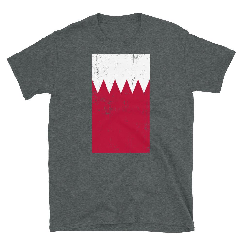 

Bahrain Middle East Manama Distressed Flag Short-Sleeve Unisex T-Shirt XL