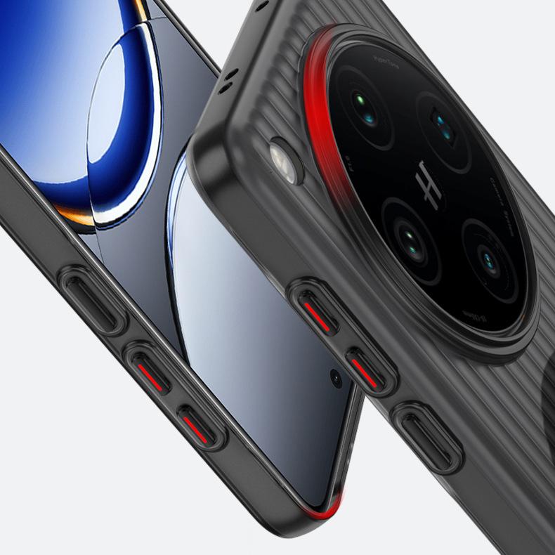Applicable to OPPO Reno16 corrugated matte magnetic mobile phone case Find X9 anti-drop X8S + non-yellowing protective case