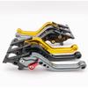 Motorbike Brake Lever,1 Pair Universal Adjustable Aluminum Modification Double Disc Clutch Brake Levers for Most Motorcycle Scooter Electric Bike