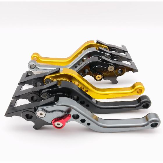 Motorbike Brake Lever,1 Pair Universal Adjustable Aluminum Modification Double Disc Clutch Brake Levers for Most Motorcycle Scooter Electric Bike