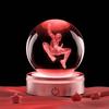 Spider-Man 3D Laser Engraved Glowing Crystal Ball Night Light Ornament