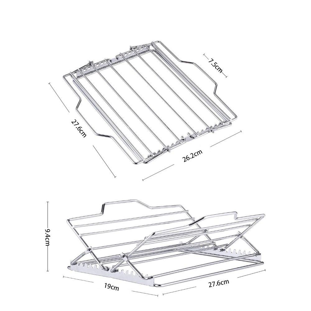Adjustable Roasting Rack Non-Stick Turkey Chicken Rack Premium Foldable Oven Rack  Dishwasher