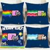 Mode N-NNyan Cat Kussenhoes Comfortabele Omkeerbare Kussenhoes Ideaal voor Auto Bank Slaapkamer & Meer
