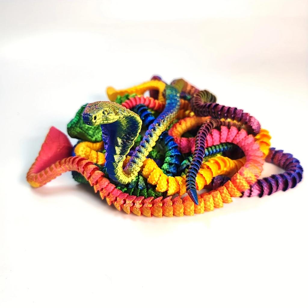 3D Printed King Cobra Statue Car Ornaments, Suitable As Car Dashboard Ornaments, Gifts, Home & Office Desktop Decoration
