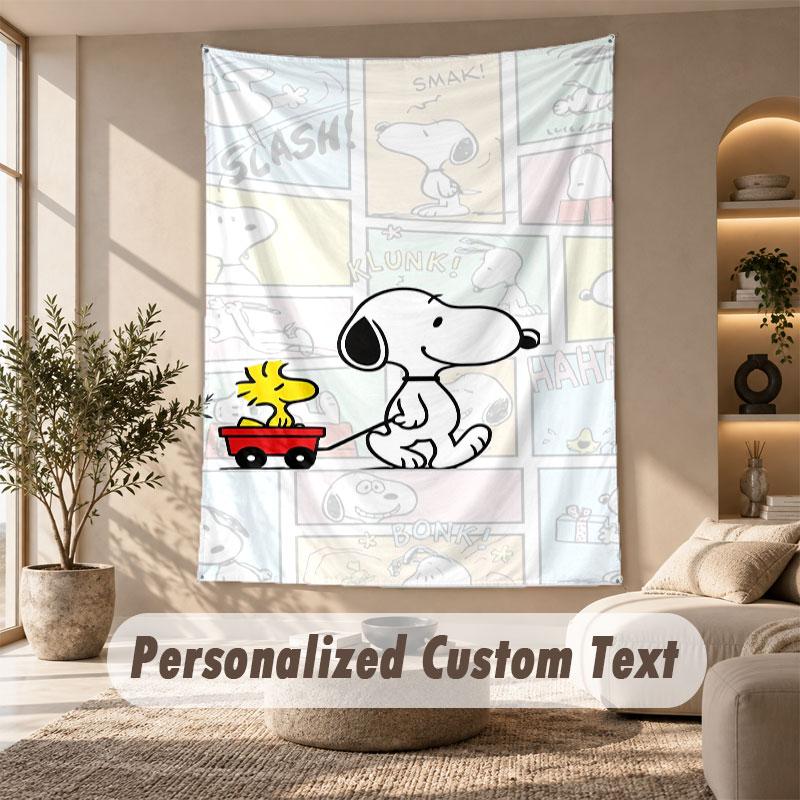 Wall Hanging Tapestry Art Cloth Bedroom Room Background DecorSnoopy Peanuts