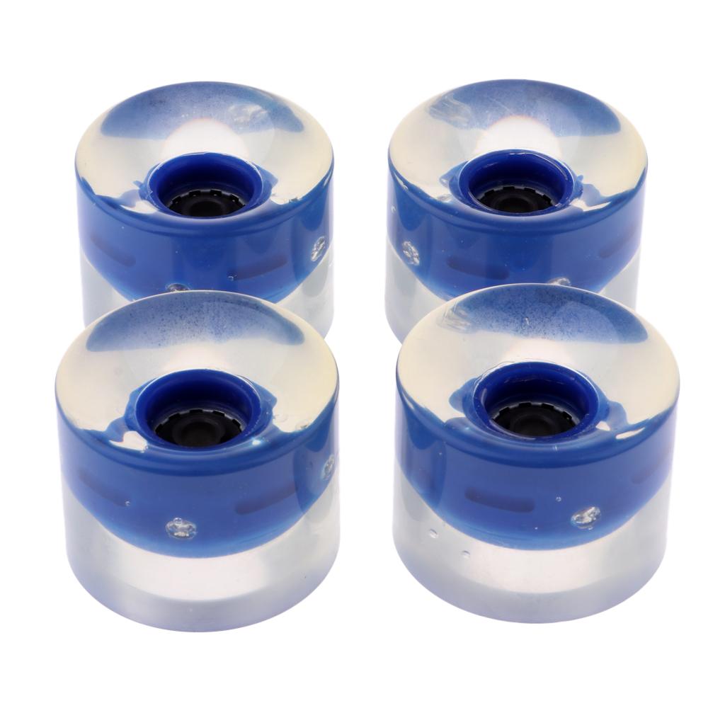 Durable PU Replacement Longboard Wheels Light Up Skateboarding Street Hill Mountain for Skill Repair Kit