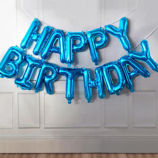 Happy Birthday Balloons Reusable Festive Fine Workmanship Birthday Party  Decorations Banner Balloons for Gathering