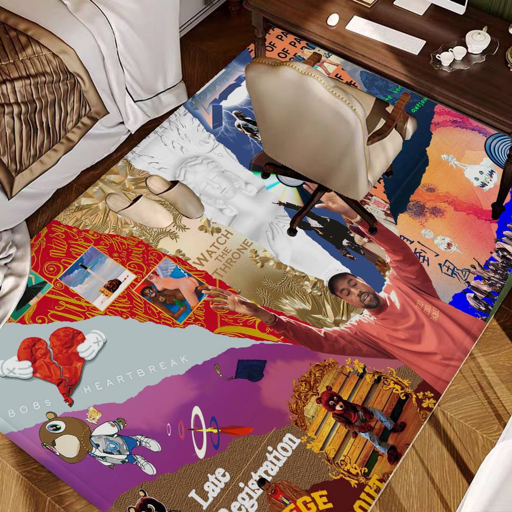 Kanye West Anmie Door Mat Washable Non-Slip Living Room Sofa Chairs Area Mat Kitchen Bedside Area Rugs