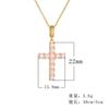 Mlluki 925 Sterling Silver Pink Cross Pendant Necklace for Women