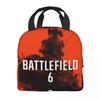 Battlefield 6 Funny Games Merch Insulated Lunch Bag For School Food Storage Bag Portable Thermal Cooler Lunch Box