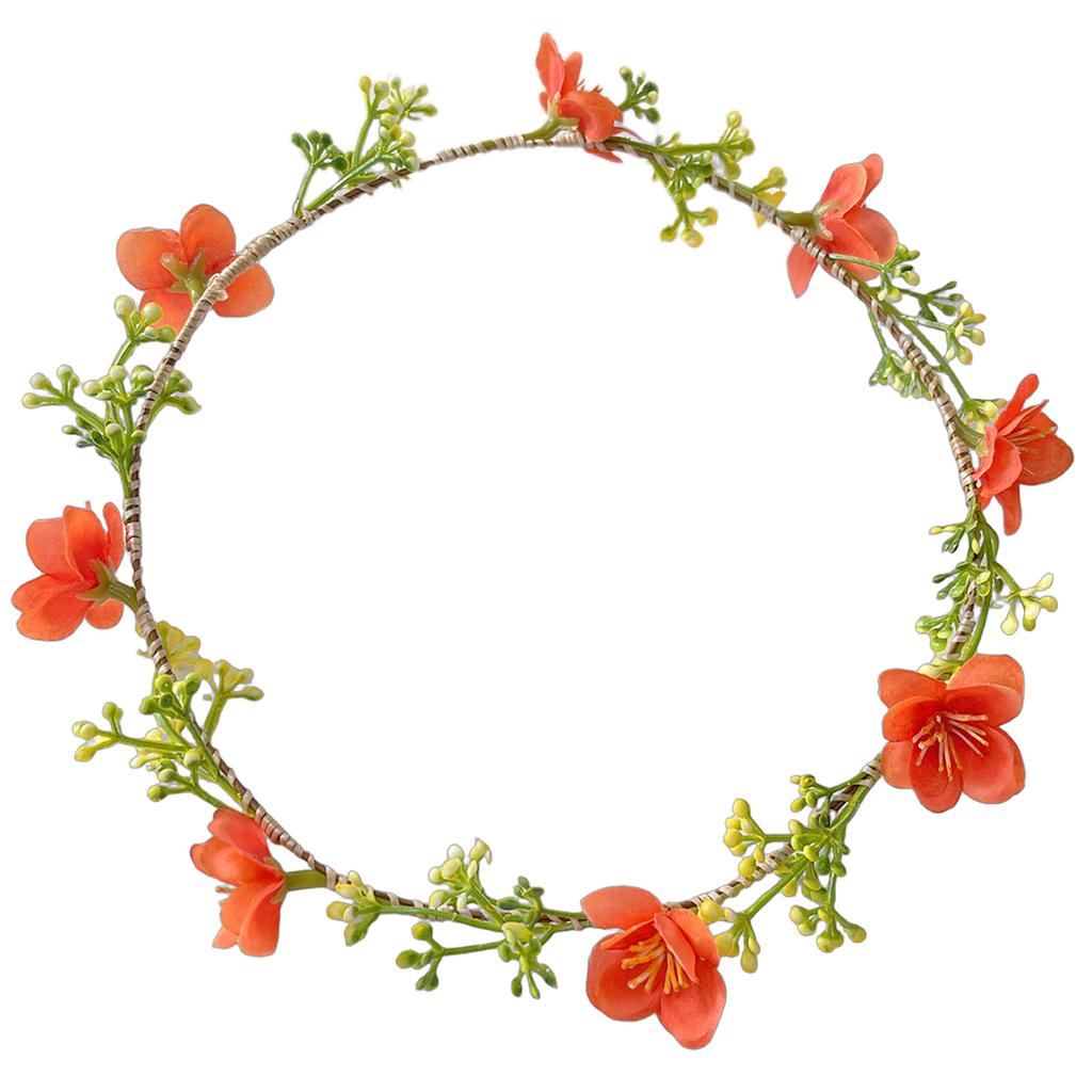 Tiara de Flores Rústica Elegante para Mulheres Acessórios de Cabelo Postiços para Festas ao Ar Livre e Ocasião Romântica