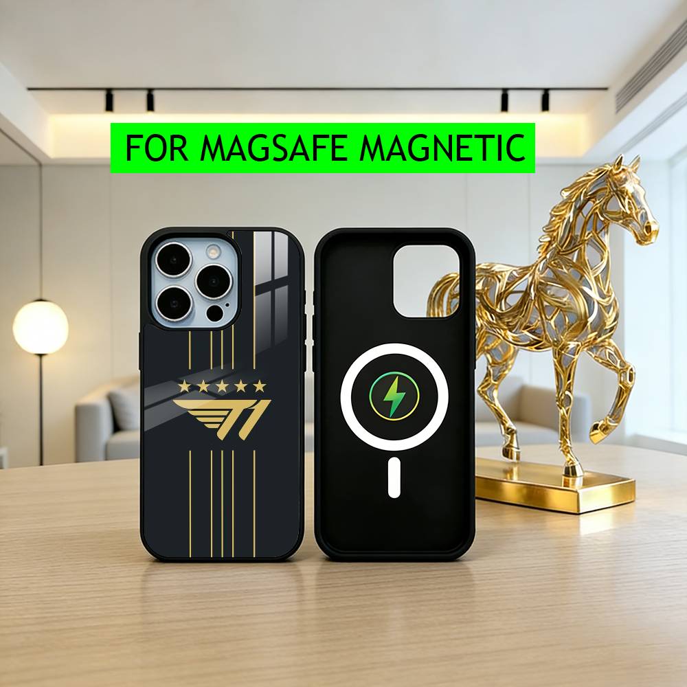 Cool T1 Korean eSports design Phone Case For iPhone17,16,15,14,13,12,11 Plus,Pro Magnetic For Magsafe Wireless Charging
