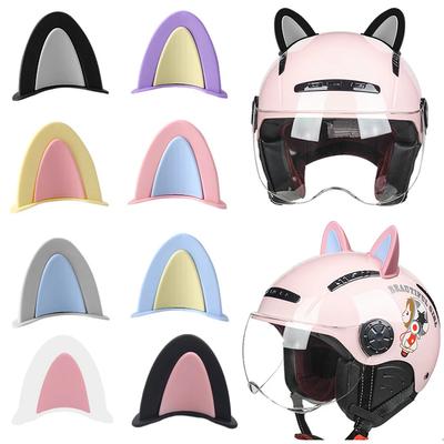 2 adesivi decorativi per casco con orecchie di gatto, simpatici cartoni animati, per moto, carrozzeria elettrica, fai da te, impermeabili, accessori per casco
