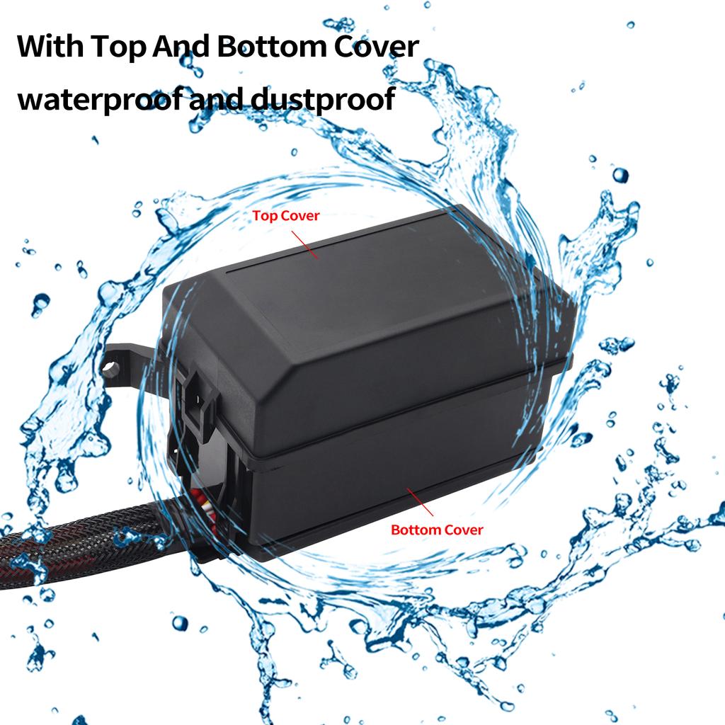 12 Volt Fuse Relay Block with 40A JD1914 Relays 4 Pin RTT7121 Relay Slots 6 ATCATO Fuse Holders