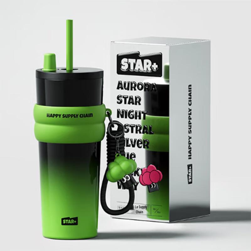 Стакан с соломинкой Shidajia «Звездная ночь Авроры»