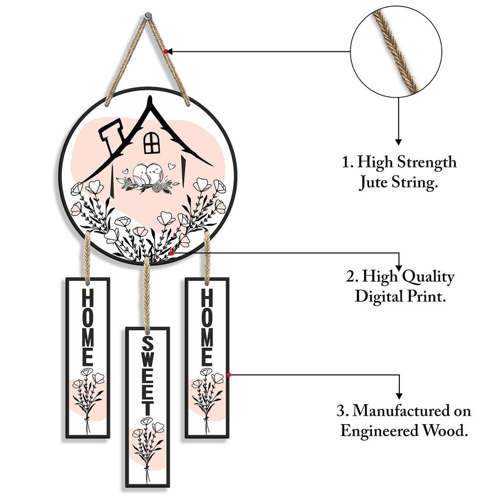 Wohnzimmer-Dekoartikel | Hängende Holzdekoration für das Zuhause | Wandkunst | Dekorative Gegenstände für das Zuhause | Wanddeko für das Wohnzimmer