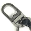 Dior CD Logo Bag Charm Key Ring Key Holder Leather Black/Silver
