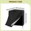 Compact Refrigerator Cover Waterproof Sun Resistant 210D Oxford Black Outdoor Upright Freezer