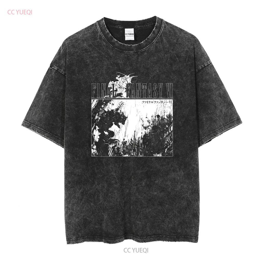 Final Fantasy VI T Shirt Vintage Style 6 long or short sleeves vintage Washed designer clothes Slightly Comfortable streetwear