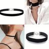 Retro Gothic Velvets Ribbon Necklace Unique Design Adjustable Length Clavicle Chain Mysterious Vintage Accessory